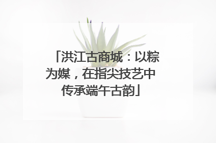 洪江古商城：以粽为媒，在指尖技艺中传承端午古韵
