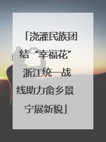 浇灌民族团结“幸福花” 浙江统一战线助力畲乡景宁展新貌