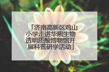 济南高新区鸡山小学走进华熙生物透明质酸博物馆开展科普研学活动