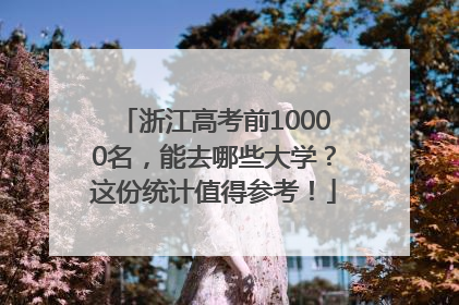 浙江高考前10000名，能去哪些大学？这份统计值得参考！