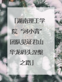 湖南理工学院“河小青”团队见证君山华龙码头涅槃之路