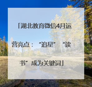 湖北教育微信4月运营亮点：“追星”“读书”成为关键词