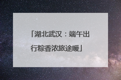 湖北武汉：端午出行粽香浓旅途暖