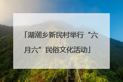 湖潮乡新民村举行“六月六”民俗文化活动