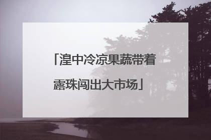 湟中冷凉果蔬带着露珠闯出大市场