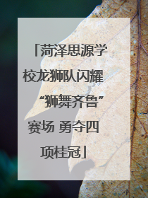 菏泽思源学校龙狮队闪耀“狮舞齐鲁”赛场 勇夺四项桂冠