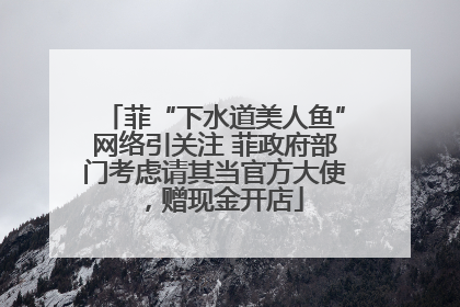 菲“下水道美人鱼”网络引关注 菲政府部门考虑请其当官方大使，赠现金开店