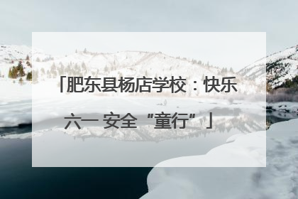 肥东县杨店学校：快乐六一 安全“童行”