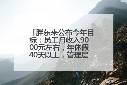 胖东来公布今年目标：员工月收入9000元左右，年休假40天以上，管理层人均分配70万元