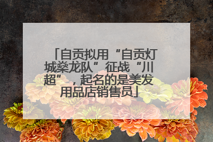 自贡拟用“自贡灯城燊龙队”征战“川超”，起名的是美发用品店销售员