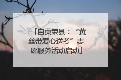 自贡荣县：“黄丝带爱心送考”志愿服务活动启动