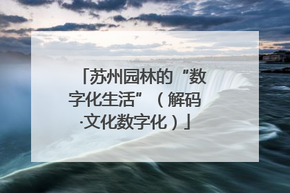 苏州园林的“数字化生活”（解码·文化数字化）