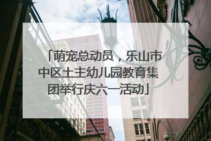 萌宠总动员，乐山市中区土主幼儿园教育集团举行庆六一活动