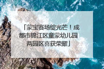 蒙宝赛场绽光芒！成都市锦江区童蒙幼儿园两园区喜获荣耀