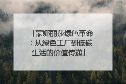 蒙娜丽莎绿色革命：从绿色工厂到低碳生活的价值传递