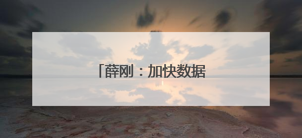 薛刚：加快数据要素市场化改革