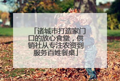 诸城市打造家门口的放心食堂，供销社从专注农资到服务百姓餐桌