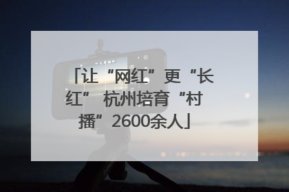 让“网红”更“长红” 杭州培育“村播”2600余人