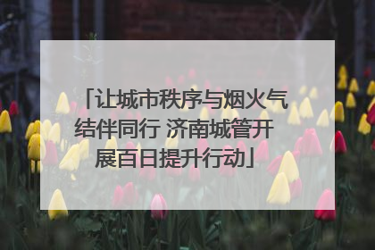 让城市秩序与烟火气结伴同行 济南城管开展百日提升行动