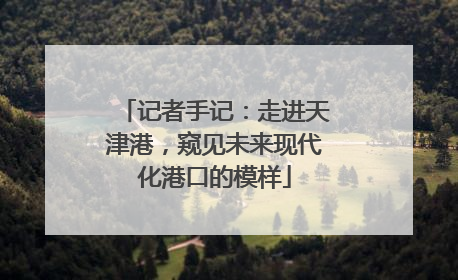 记者手记：走进天津港，窥见未来现代化港口的模样
