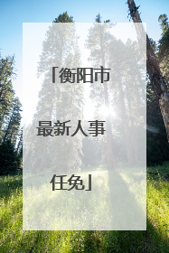 衡阳市最新人事任免