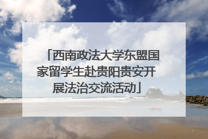 西南政法大学东盟国家留学生赴贵阳贵安开展法治交流活动