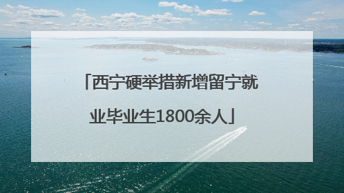 西宁硬举措新增留宁就业毕业生1800余人