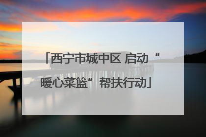 西宁市城中区 启动“暖心菜篮”帮扶行动