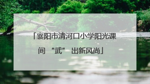 襄阳市清河口小学阳光课间 “武” 出新风尚