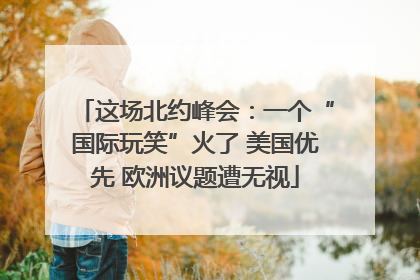这场北约峰会：一个“国际玩笑”火了 美国优先 欧洲议题遭无视
