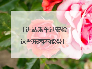 进站乘车过安检 这些东西不能带