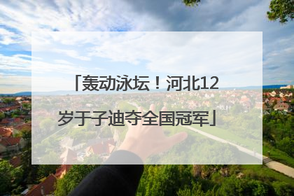 轰动泳坛！河北12岁于子迪夺全国冠军