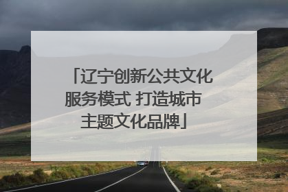 辽宁创新公共文化服务模式 打造城市主题文化品牌