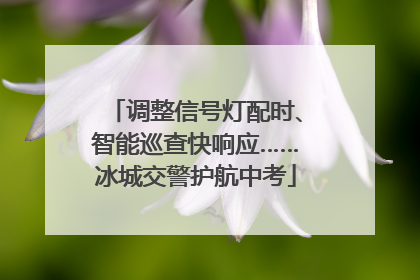 调整信号灯配时、智能巡查快响应……冰城交警护航中考