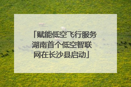 赋能低空飞行服务 湖南首个低空智联网在长沙县启动
