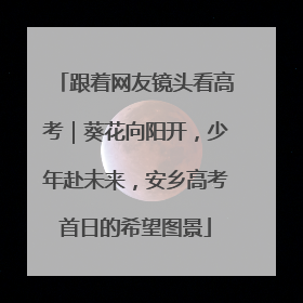 跟着网友镜头看高考｜葵花向阳开，少年赴未来，安乡高考首日的希望图景
