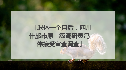 退休一个月后，四川什邡市原三级调研员冯伟接受审查调查