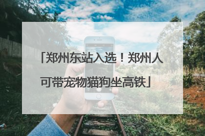 郑州东站入选！郑州人可带宠物猫狗坐高铁