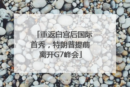 重返白宫后国际首秀，特朗普提前离开G7峰会