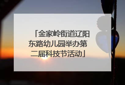 金家岭街道辽阳东路幼儿园举办第二届科技节活动