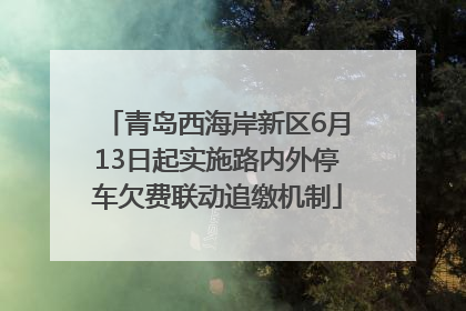 青岛西海岸新区6月13日起实施路内外停车欠费联动追缴机制