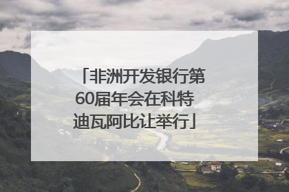 非洲开发银行第60届年会在科特迪瓦阿比让举行