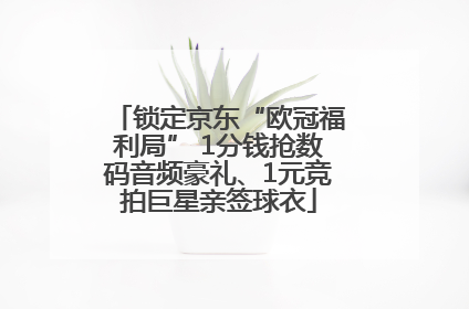 锁定京东“欧冠福利局” 1分钱抢数码音频豪礼、1元竞拍巨星亲签球衣