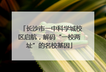 长沙市一中科学城校区启航，解码“一校两址”的名校基因