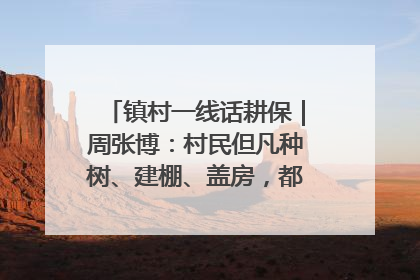 镇村一线话耕保｜周张博：村民但凡种树、建棚、盖房，都要向街道报批