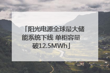 阳光电源全球最大储能系统下线 单柜容量破12.5MWh