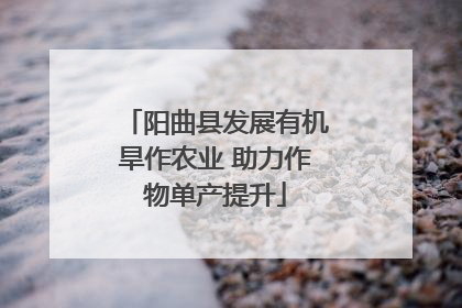 阳曲县发展有机旱作农业 助力作物单产提升