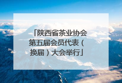 陕西省茶业协会第五届会员代表（换届）大会举行