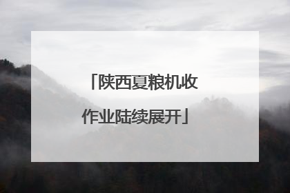 陕西夏粮机收作业陆续展开