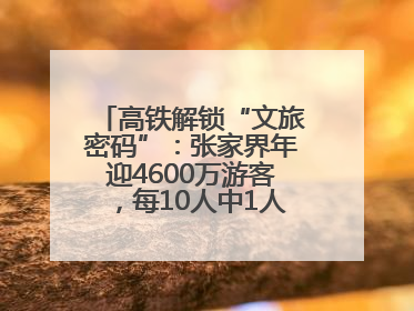 高铁解锁“文旅密码”：张家界年迎4600万游客，每10人中1人乘高铁而来
